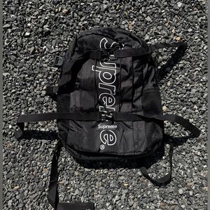 Supreme Black & White Logo Backpack